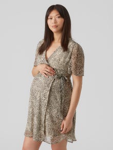 MAMA.LICIOUS VMMSMILLA Robe de Maternité -Oatmeal - 20019406