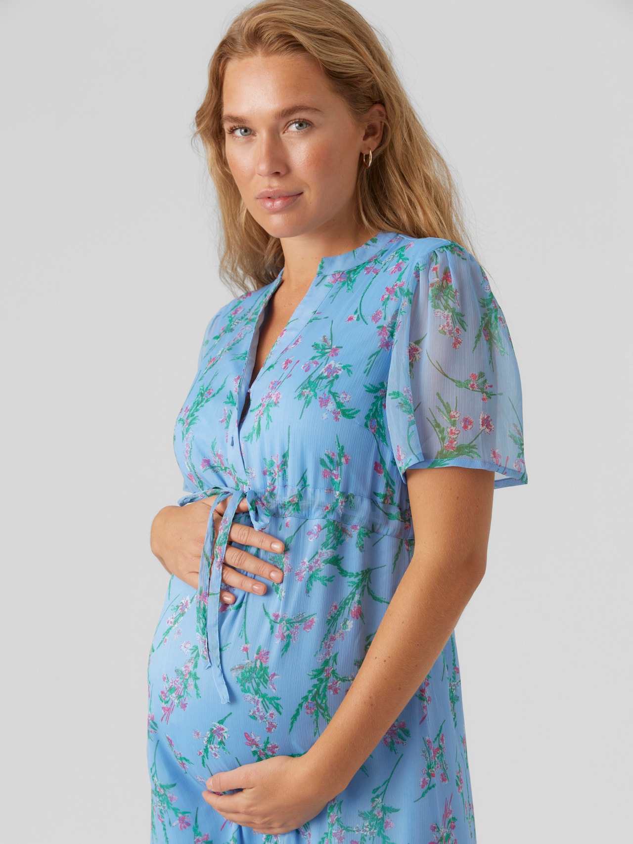 Mamalicious Maternity Nursing night dress in spot print