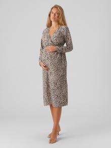MAMA.LICIOUS Maternity-dress -Ghost Gray - 20019436