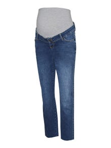 MAMA.LICIOUS Regular Fit Middels høy midje Jeans -Medium Blue Denim - 20019518