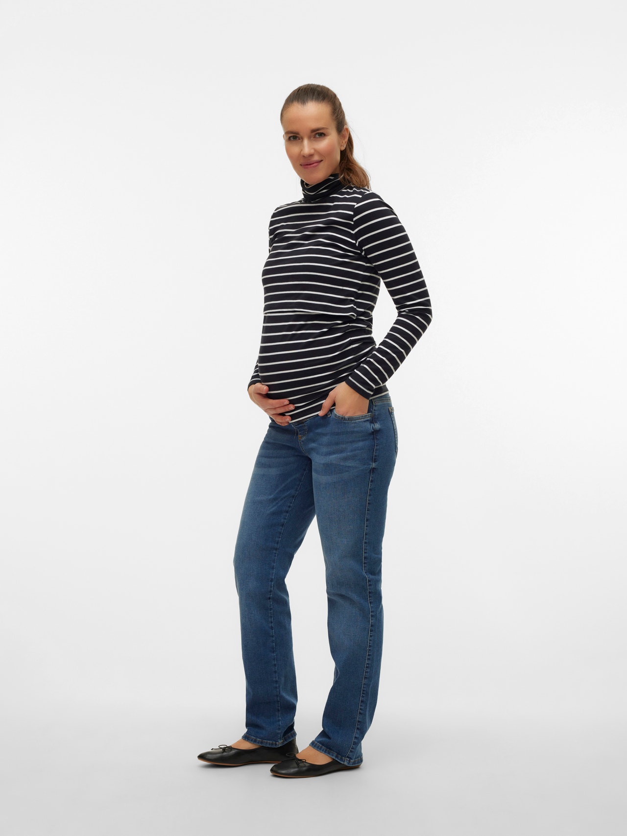 MAMA.LICIOUS Maternity-jeans -Medium Blue Denim - 20019518
