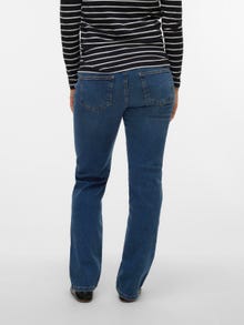 MAMA.LICIOUS Normal passform Medelhög midja Jeans -Medium Blue Denim - 20019518