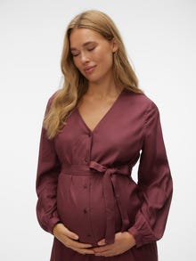 MAMA.LICIOUS MLSOPHIA Maternity Dress -Tawny Port - 20019522