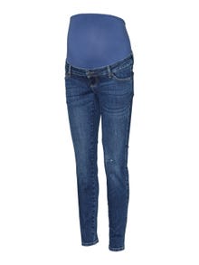 MAMA.LICIOUS Normal passform Medelhög midja Jeans -Medium Blue Denim - 20019524