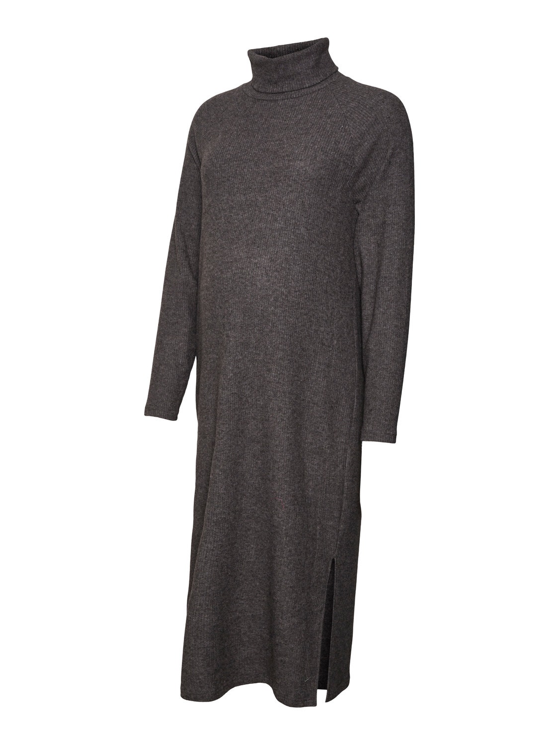 MAMA.LICIOUS Robe midi Regular Fit Col haut -Medium Grey Melange - 20019606