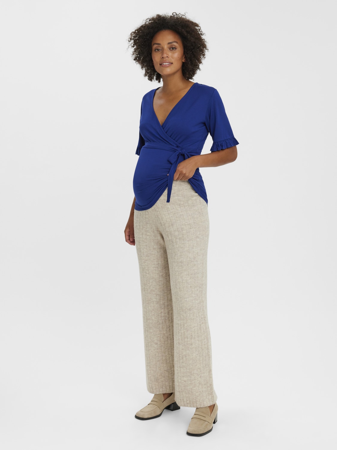 MAMA.LICIOUS Loose Fit Trousers -Birch - 20019623