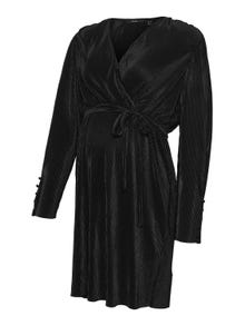 MAMA.LICIOUS Krój regularny Okragly dekolt Krótka sukienka -Black - 20019625