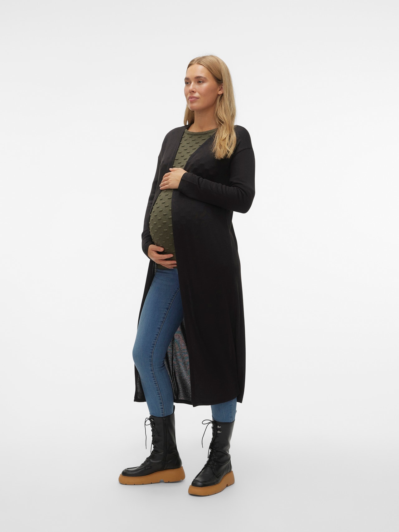 MAMA.LICIOUS Knitted maternity-cardigan -Black - 20019664