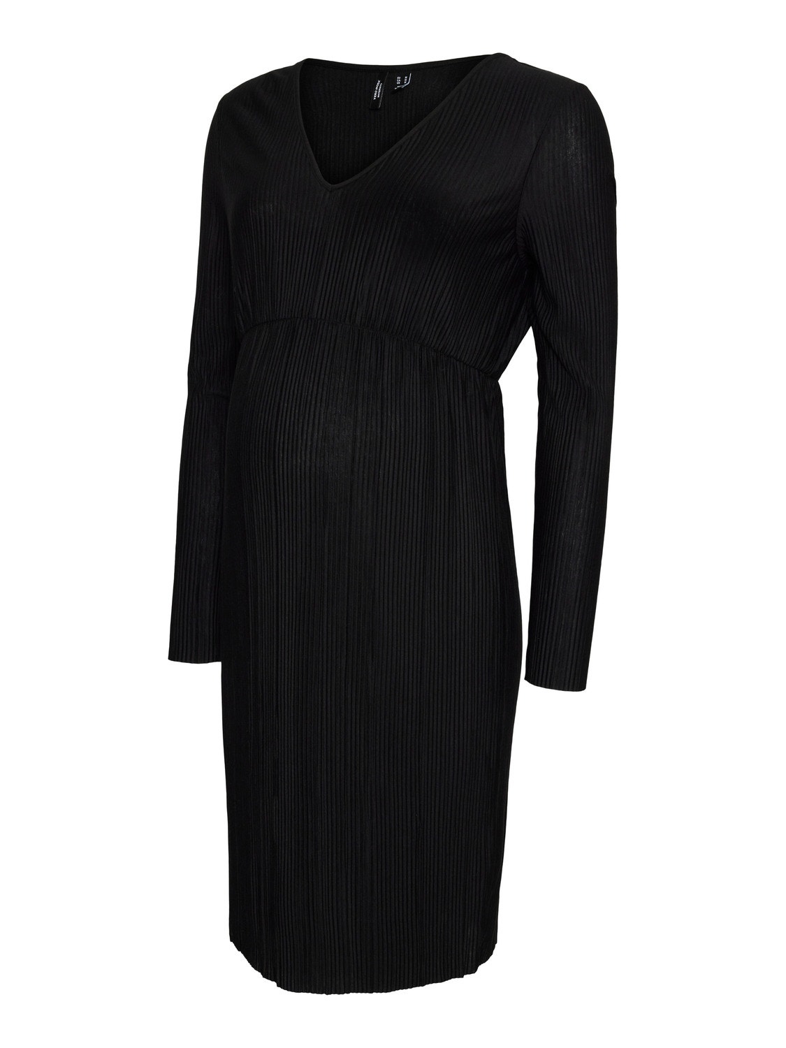 MAMA.LICIOUS Vestido corto Corte regular Cuello en V -Black - 20019688