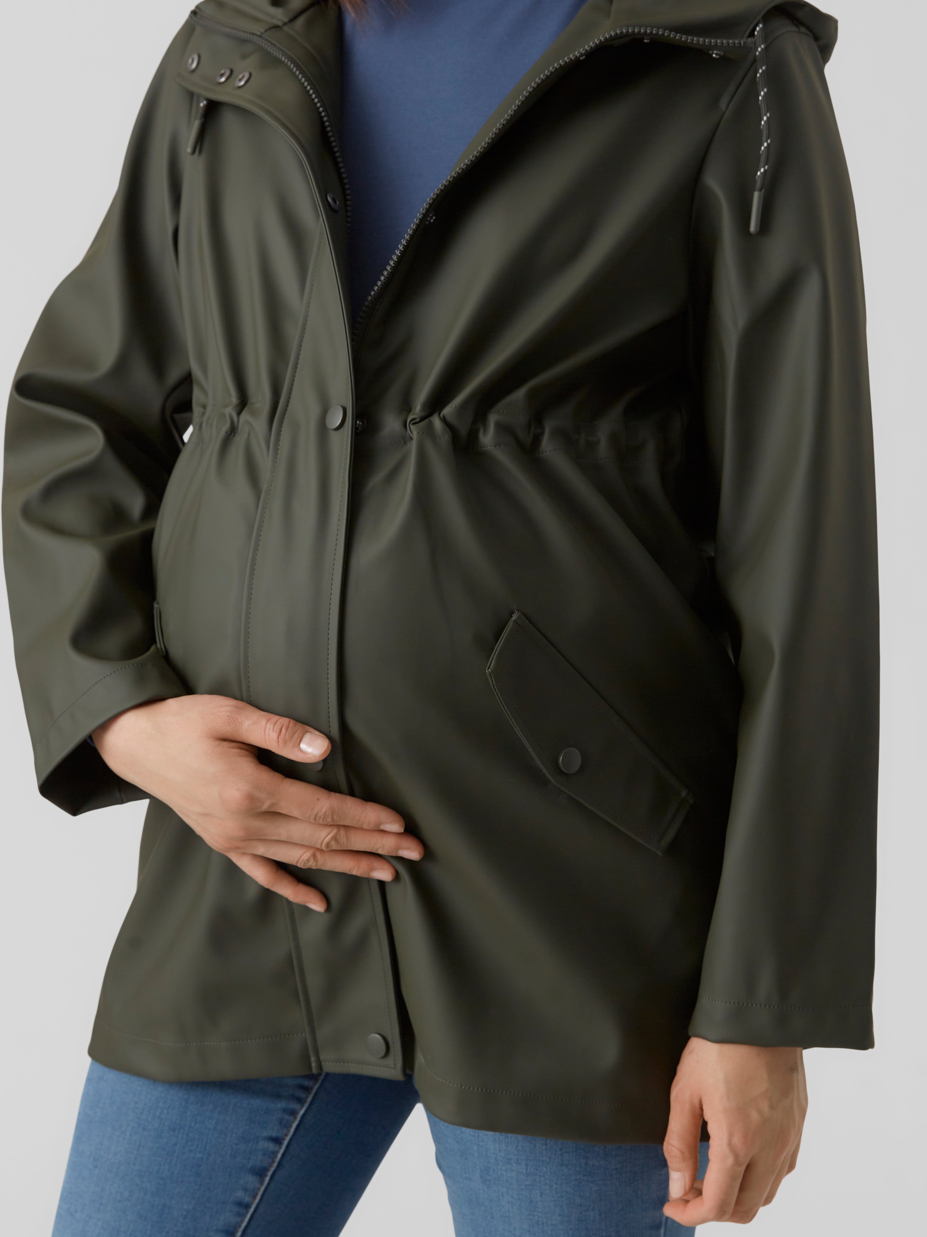 Maternityrainjacket Dark Grey MAMA.LICIOUS®