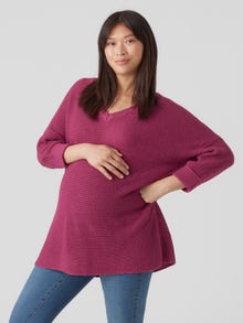 MAMA.LICIOUS Knitted maternity-pullover -Boysenberry - 20019703