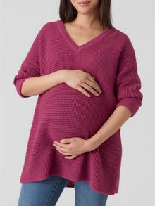 MAMA.LICIOUS Knitted maternity-pullover -Boysenberry - 20019703