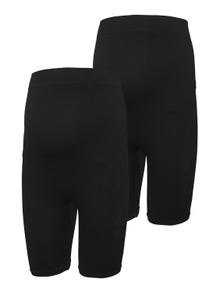 MAMA.LICIOUS Confezione da 2 Shorts Slim Fit -Black - 20019711