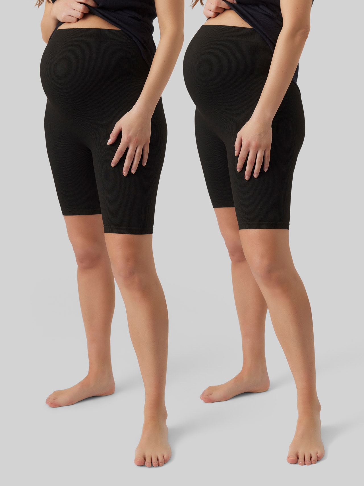 MAMA.LICIOUS Confezione da 2 Shorts Slim Fit -Black - 20019711