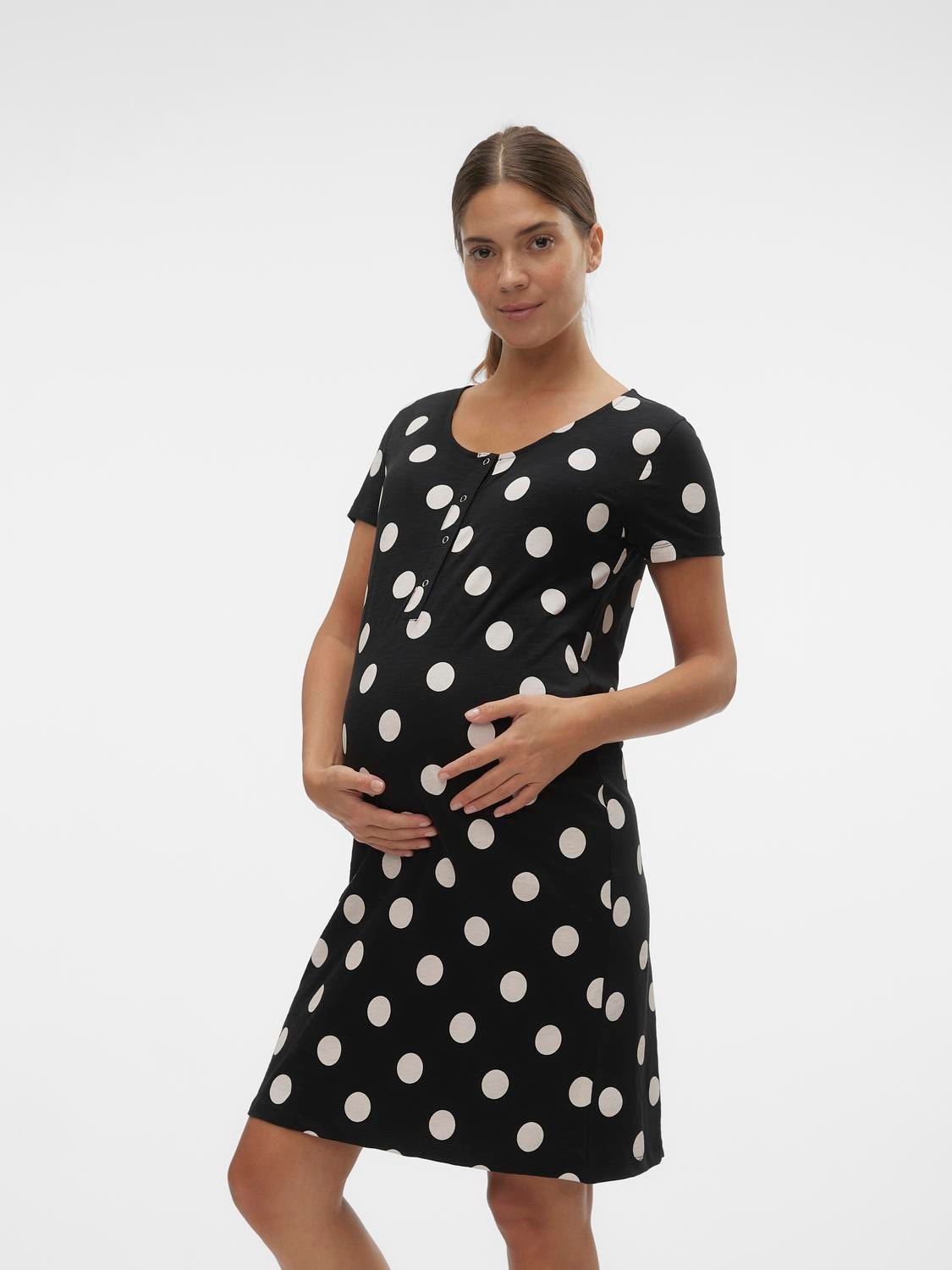 MAMA.LICIOUS Maternity-night dress -Black - 20019722
