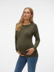 MAMA.LICIOUS Knitted maternity-pullover -Green Bay - 20019728
