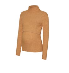 MAMA.LICIOUS Knitted maternity-pullover -Golden Ochre - 20019752