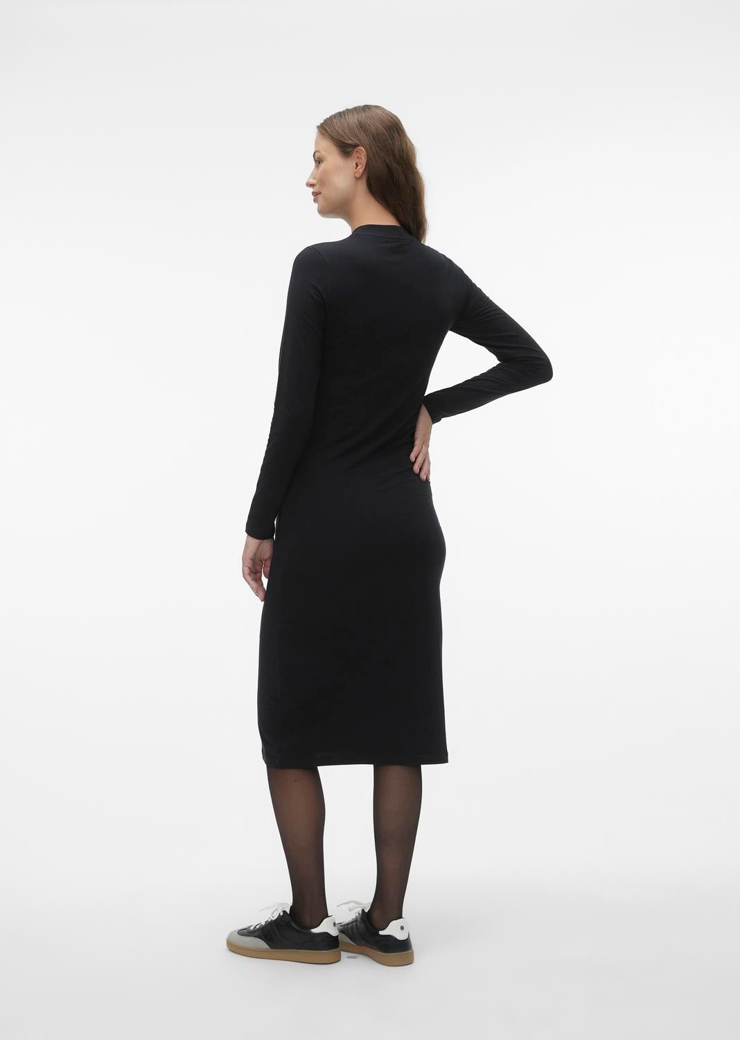 Postpartum Dress for Women Loose One-line Casual Solid Knee-Length