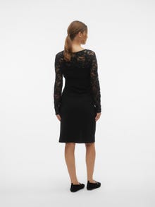 MAMA.LICIOUS Vestido corto Corte regular Cuello redondo -Black - 20019773