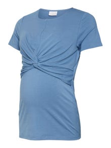 MAMA.LICIOUS Tops Regular Fit Col rond -Coronet Blue - 20019815