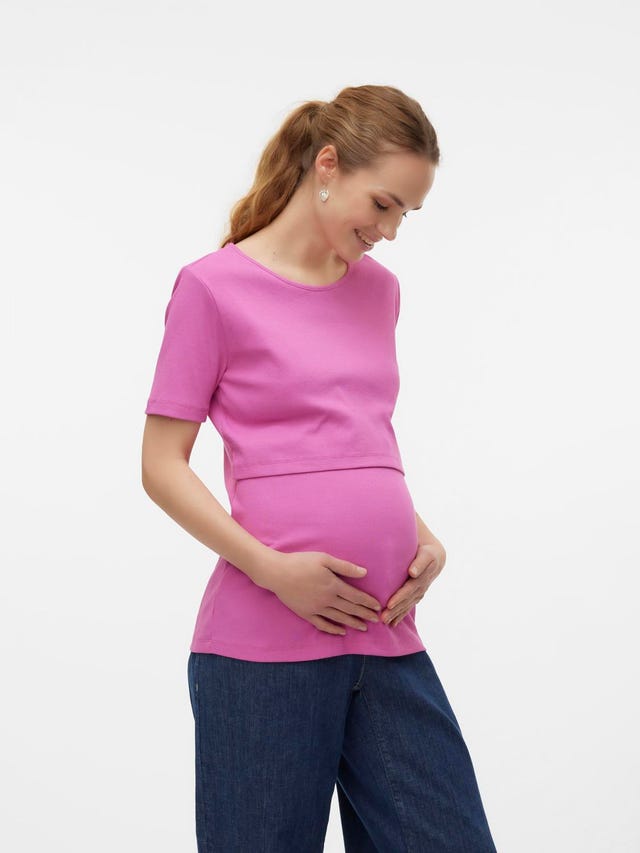 Mama Licious Mamalicious Maternity nursing function long sleeve t-shirt in  dark green - ShopStyle
