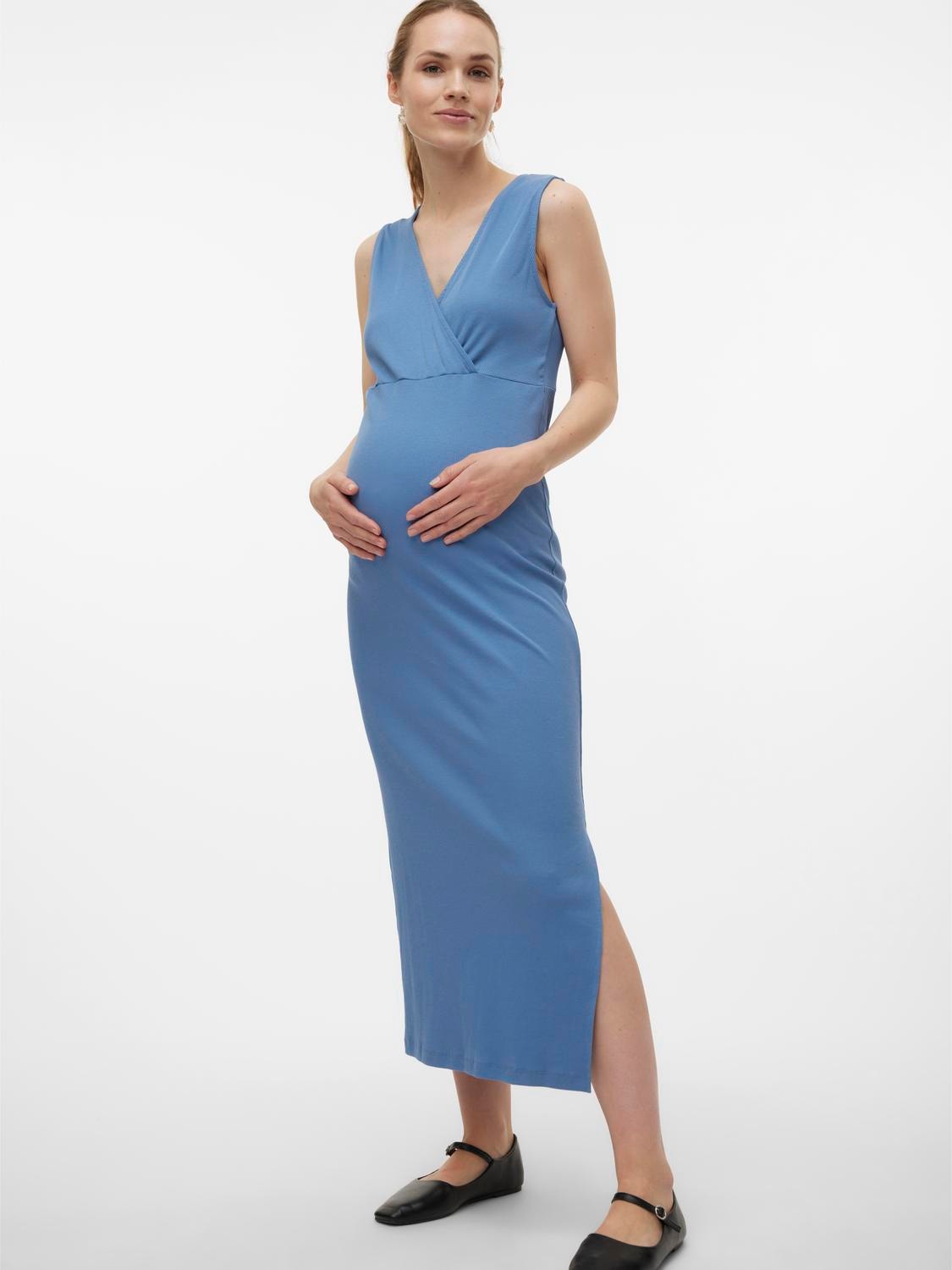 MAMA.LICIOUS Maternity-dress -Coronet Blue - 20019830
