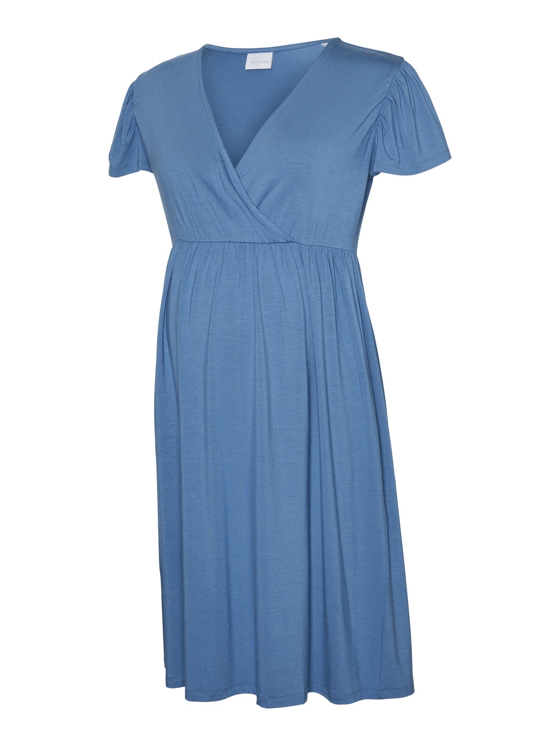 MAMA.LICIOUS Robe courte Regular Fit Col en V -Coronet Blue - 20019862