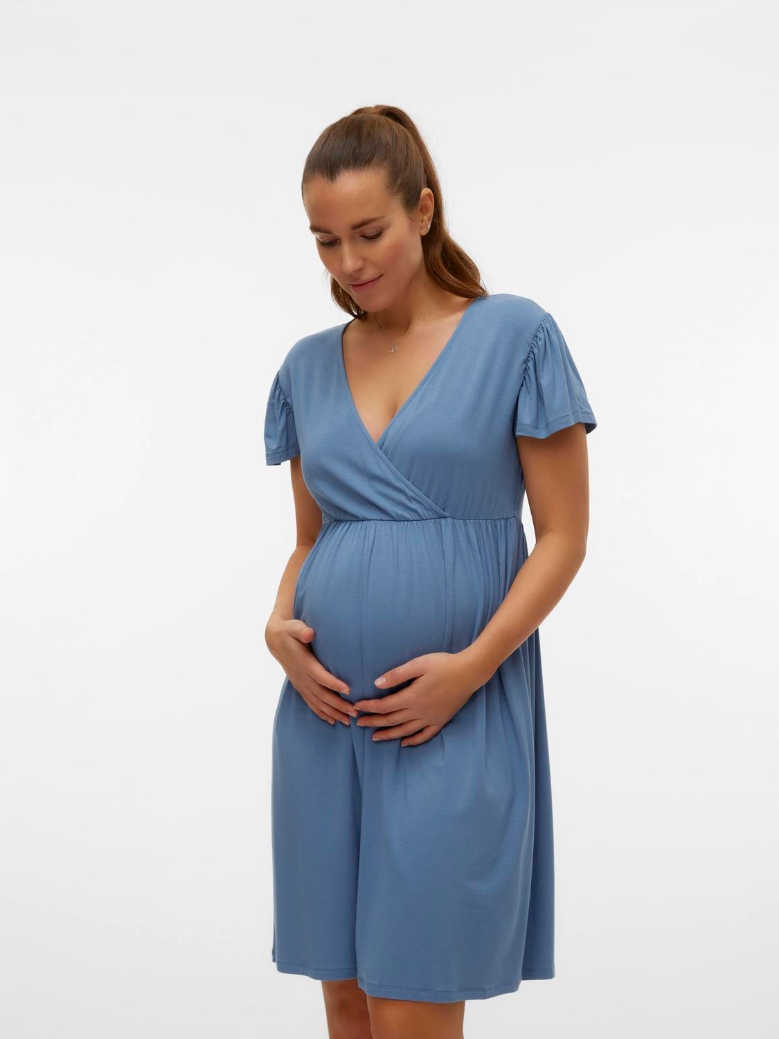 MAMA.LICIOUS Maternity-dress -Coronet Blue - 20019862