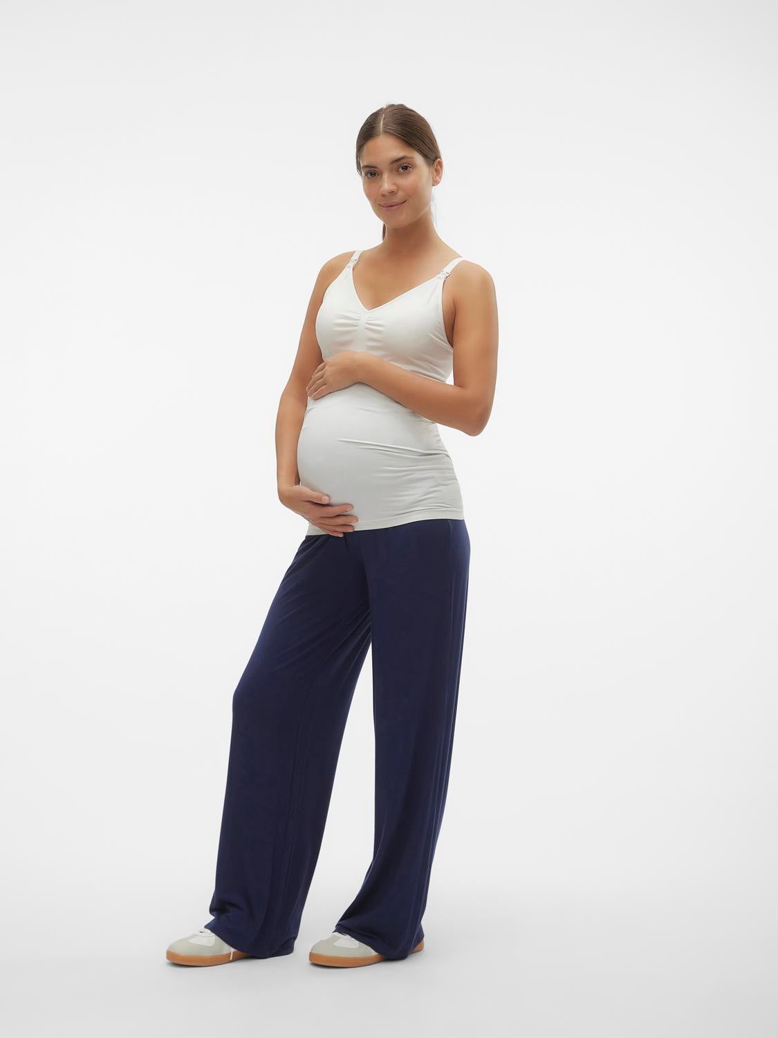 Mamalicious Maternity wide leg trousers co-ord in navy | ASOS