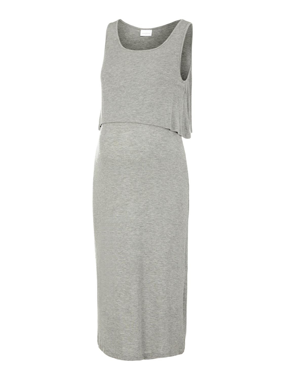 MAMA.LICIOUS vente-kjole -Light Grey Melange - 20019891