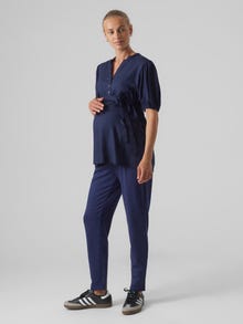 MAMA.LICIOUS Loose Fit Trousers -Navy Blazer - 20019897
