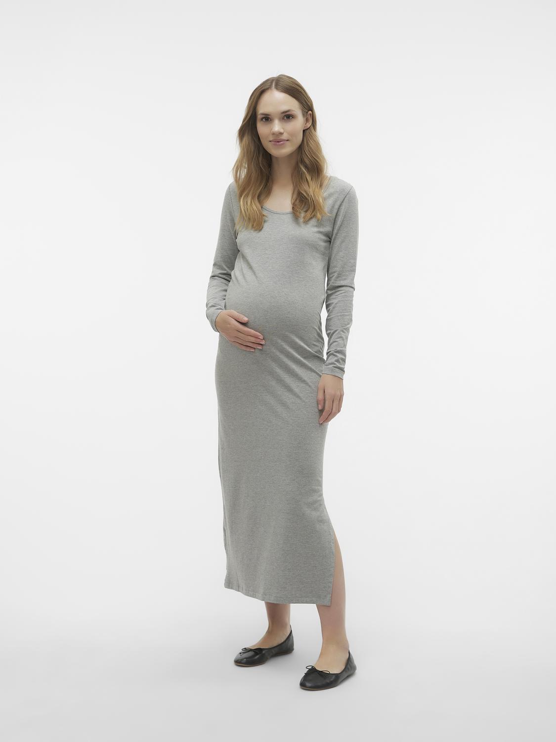 MAMA.LICIOUS Maternity-dress -Light Grey Melange - 20019898