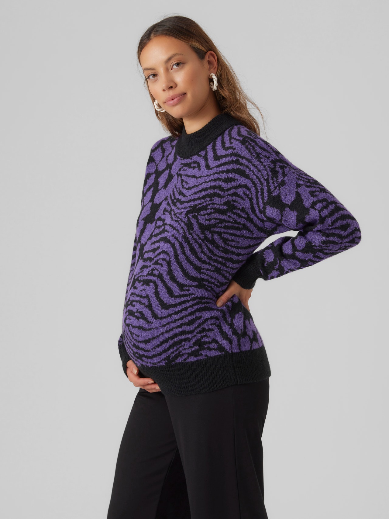 MAMA.LICIOUS Knitted maternity-pullover -Black - 20019911