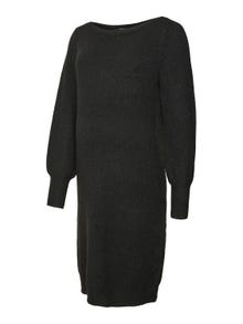 MAMA.LICIOUS Robe courte Regular Fit Col rond -Black - 20019933
