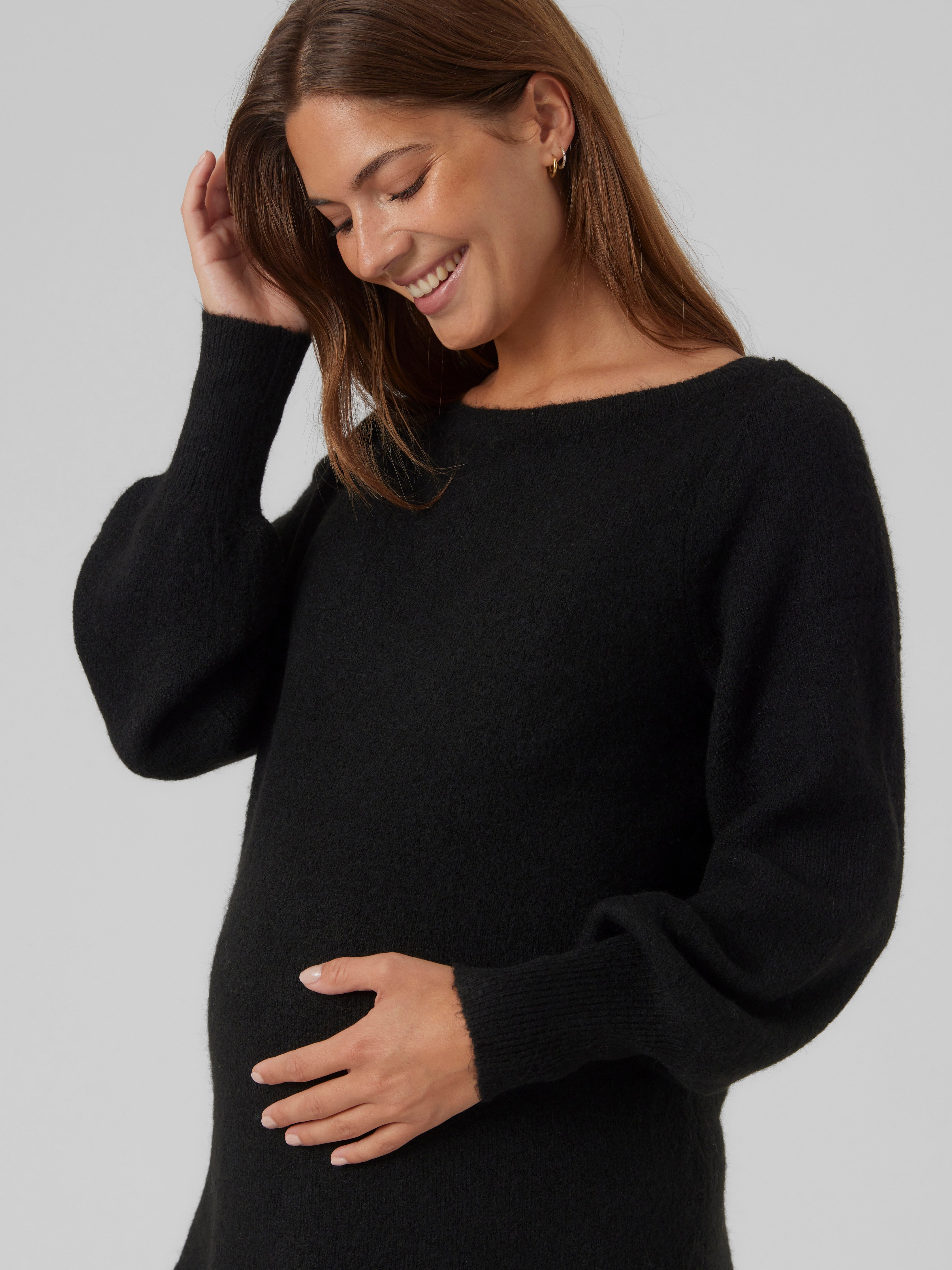 Black maternity jumper clearance dress