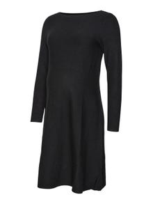 MAMA.LICIOUS Robe courte Regular Fit Col bateau -Black - 20019934