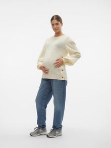 MAMA.LICIOUS Knitted maternity-pullover -Birch - 20019983