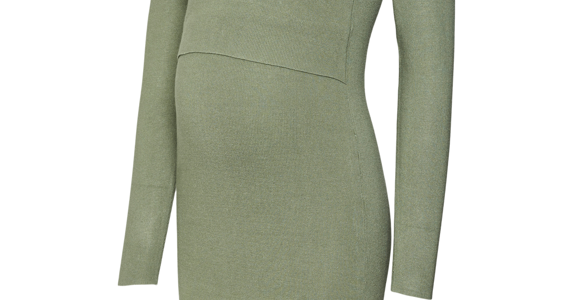 Maternity Short Dress- Knitted (Green)