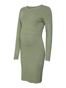 MAMA.LICIOUS Vente-kjole -Hedge Green - 20019987