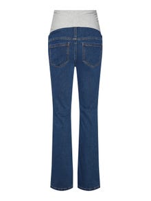 MAMA.LICIOUS Krój jegginsy Średnia talia Jeans -Dark Blue Denim - 20020014
