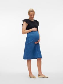 MAMA.LICIOUS Mamma-kjol -Medium Blue Denim - 20020021