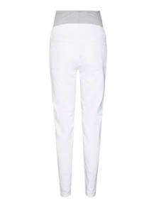 MAMA.LICIOUS Krój slim Średnia talia Jeans -Antique White - 20020025