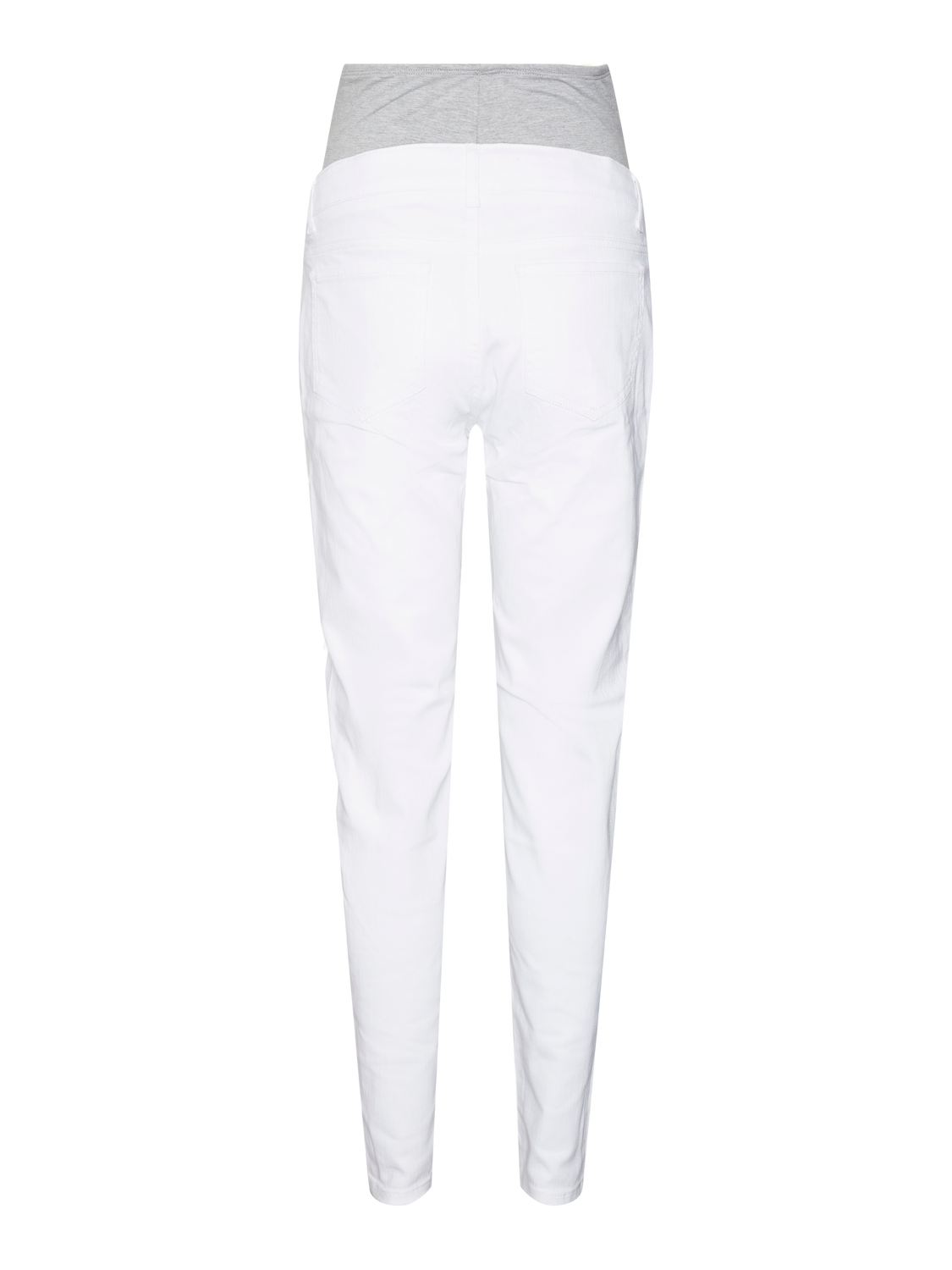 MAMA.LICIOUS Slim fit Mellemhøj talje Jeans -Antique White - 20020025