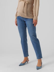 MAMA.LICIOUS Mom Fit Jeans -Medium Blue Denim - 20020030
