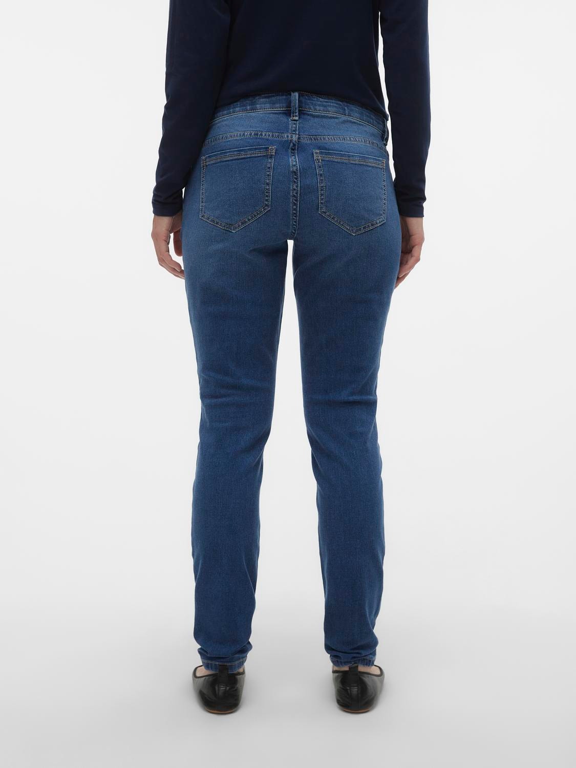 MAMA.LICIOUS Umstands-jeans  -Medium Blue Denim - 20020035