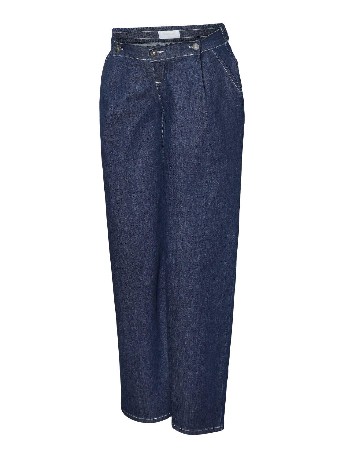 MAMA.LICIOUS Krój wide leg Średnia talia Jeans -Medium Blue Denim - 20020039