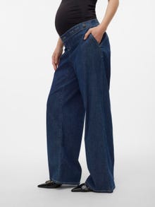 MAMA.LICIOUS Jeans Wide Leg Fit Taille moyenne -Medium Blue Denim - 20020039
