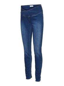 MAMA.LICIOUS Krój jegginsy Średnia talia Jeans -Medium Blue Denim - 20020040