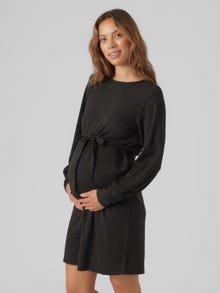 MAMA.LICIOUS Robe courte Regular Fit Col rond -Black - 20020056