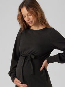 MAMA.LICIOUS Robe courte Regular Fit Col rond -Black - 20020056